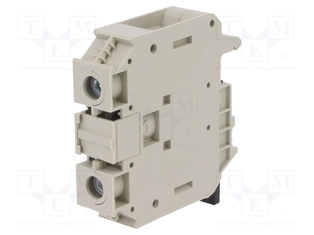 Splice terminal: rail; 35mm2; ways: 1; terminals: 2; grey; TS32,TS35
