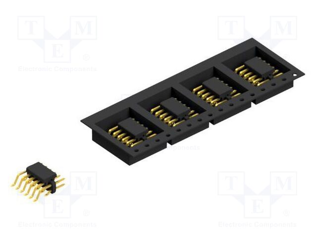 Connector: pin strips; pin header; male; PIN: 12; 2mm; SMT; 2x6; 100V