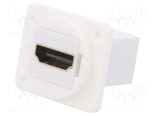 Coupler; HDMI socket,both sides; Case: XLR standard; 19x24mm