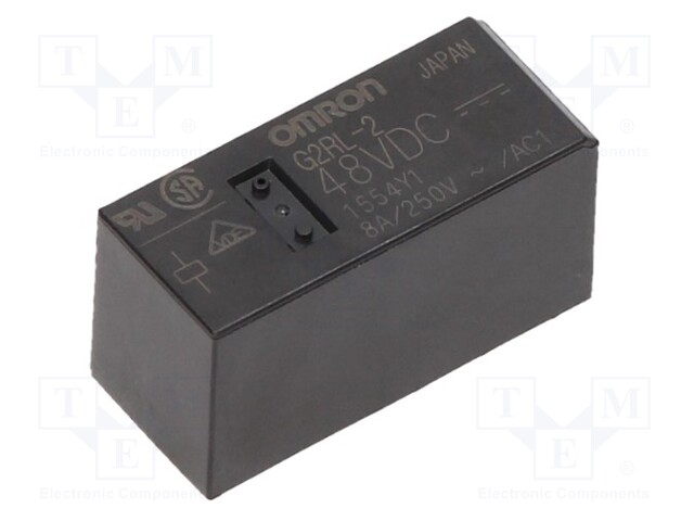 Relay: electromagnetic; DPDT; Ucoil: 48VDC; 8A/250VAC; 8A/24VDC