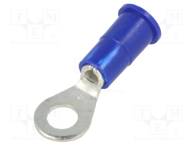 Ring terminal; M4; Ø: 4.32mm; crimped; for cable; insulated; tinned