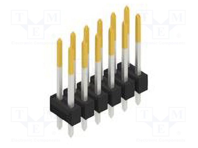 Connector: pin strips; pin header; male; PIN: 12; 2.54mm; THT; 2x6