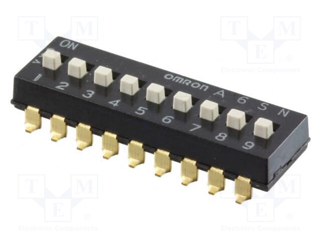 Switch: DIP-SWITCH; Poles number: 9; ON-OFF; 0.025A/24VDC; Pos: 2