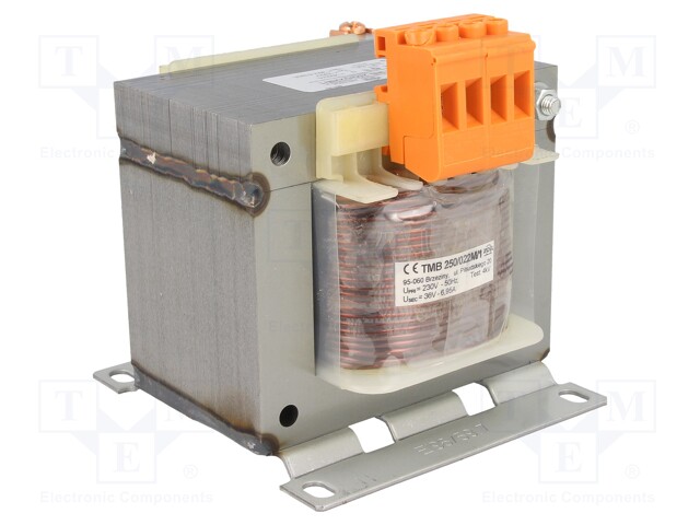 Transformer: mains; 250VA; 230VAC; 36V; Leads: terminal block; IP00