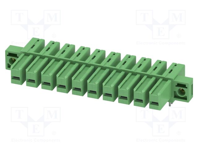 PCB headers, nominal cross section: 6 mm?, color: green, nom