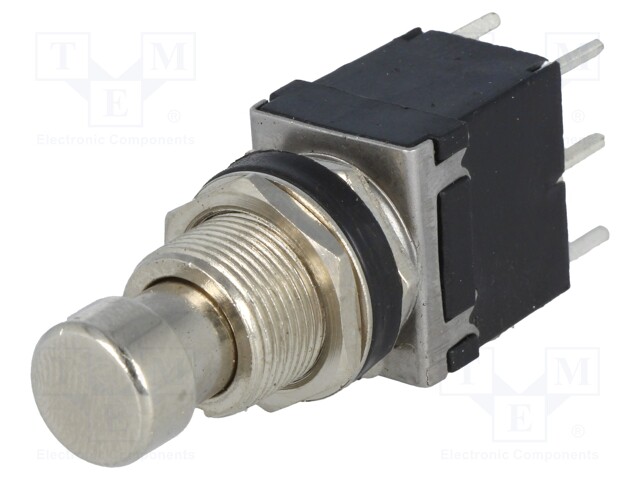 Switch: push-button; Pos: 2; 1A/250VAC; grey; Illumin: none; none