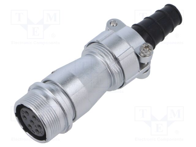 WF20; plug; female; PIN: 7; IP65; 8÷10.5mm; 10A; soldering; for cable