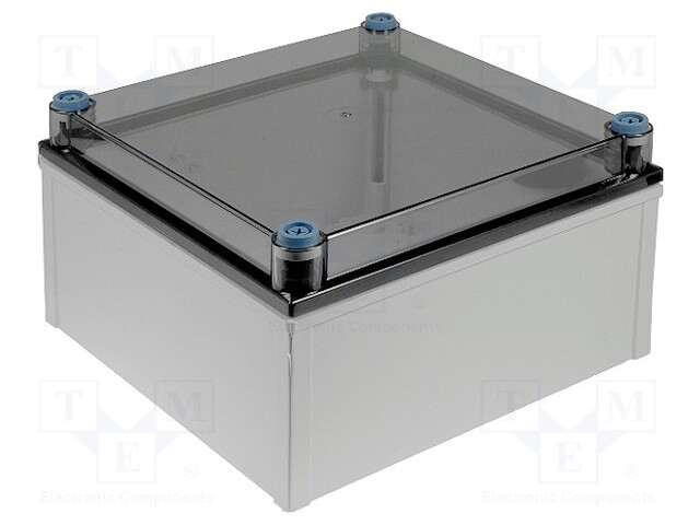 Enclosure: multipurpose; X: 300mm; Y: 300mm; Z: 170mm; QUICK; grey