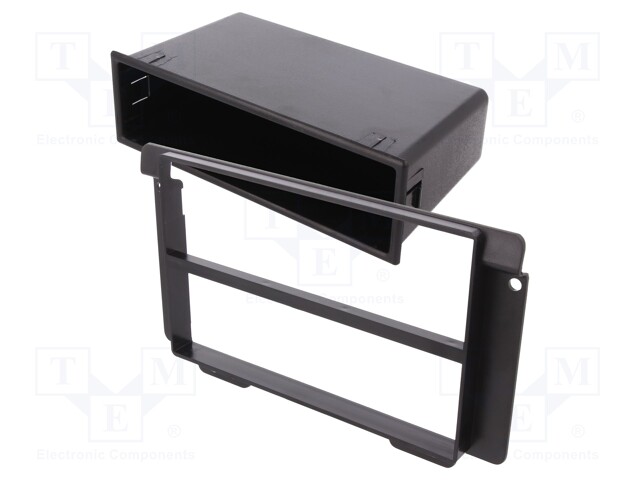 Radio mounting frame; Land Rover; 2 DIN; black