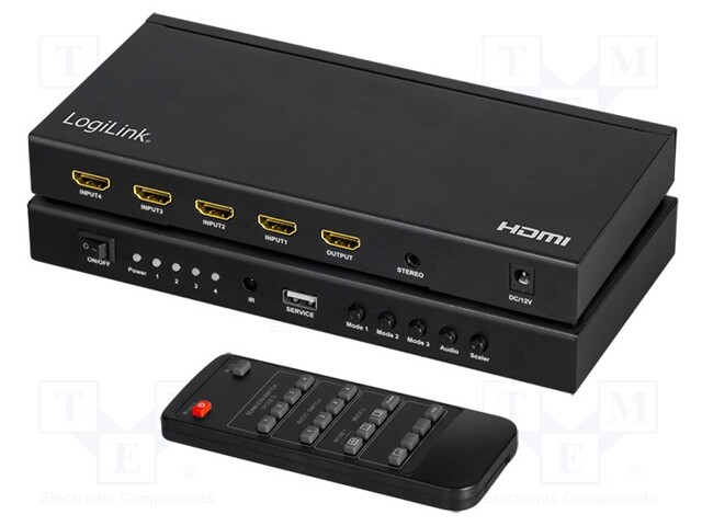 Switch; HDCP 1.4,HDMI 1.4; Colour: black; Input: HDMI socket x4