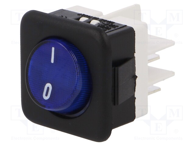 ROCKER; SPST; Pos: 2; OFF-ON; 16A/250VAC; blue; max.100°C