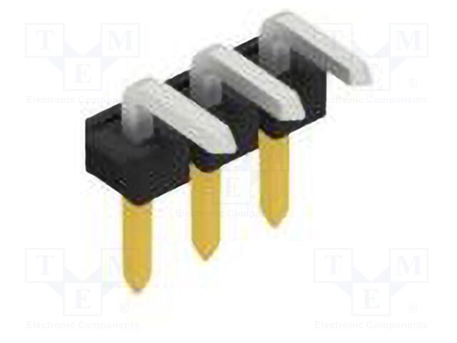 Connector: pin strips; pin header; male; PIN: 3; 2.54mm; THT; 1x3