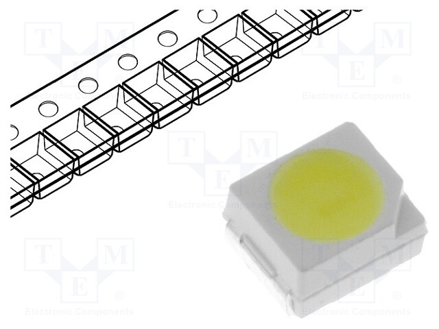 LED; SMD; 3528,PLCC2; white cold; 6÷7lm; 6500(typ)K; 120°; 20mA