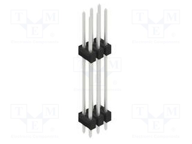 Connector: pin strips; pin header; male; PIN: 6; 2.54mm; THT; 2x3