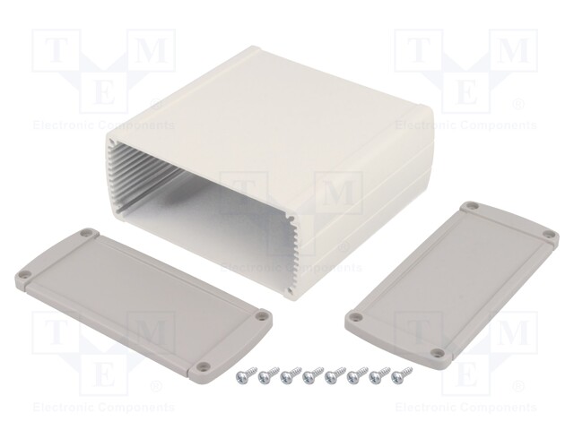 Enclosure: multipurpose; with panel; TEKAL; X: 106mm; Y: 110mm; grey
