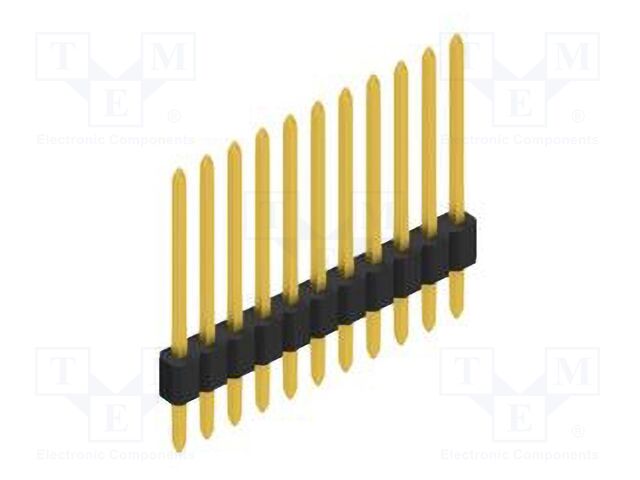 Connector: pin strips; pin header; male; PIN: 11; 1.27mm; THT; 1x11