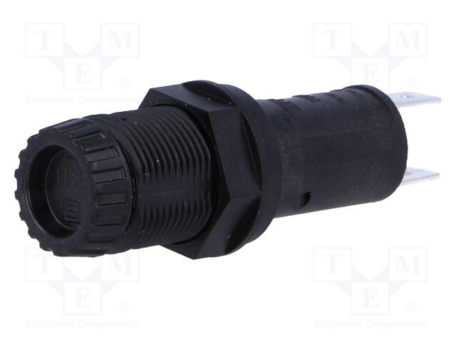 Fuse holder; cylindrical fuses; 5x20mm; 10A; Mounting: on panel