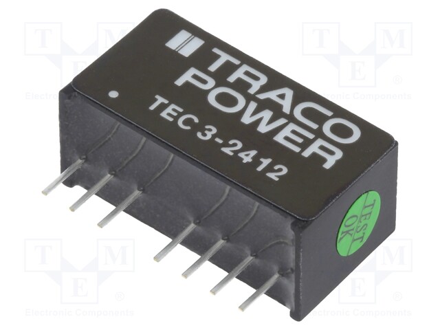 Converter: DC/DC; 3W; Uin: 18÷36V; 12VDC; Iout: 250mA; SIP8; 4.5g