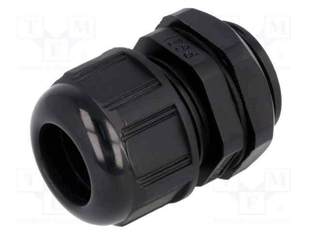 Cable gland; PG21; IP68; Mat: polyamide; black; UL94V-2