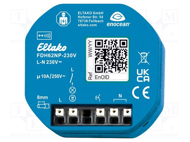 Executive module; EnOcean; plaster embedded; 230VAC; NO; Ch: 1