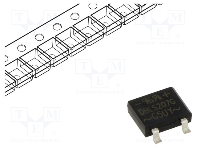 Bridge rectifier: single-phase; Urmax: 1kV; If: 2A; Ifsm: 50A; DBLS