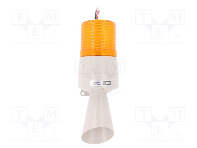 Signaller: lighting-sound; 24VDC; Colour: amber; IP54; -30÷50°C