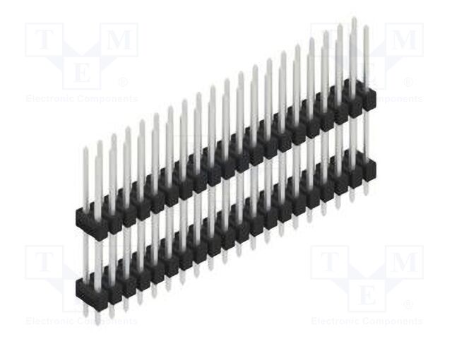 Connector: pin strips; pin header; male; PIN: 40; 2.54mm; THT; 2x20