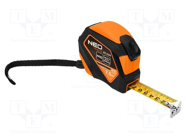 Measuring tape; L: 7.5m; Width: 25mm; Class: II