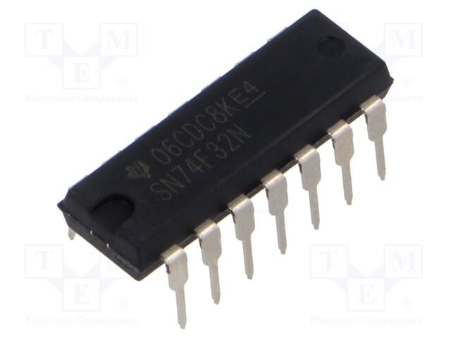 Logic IC, OR Gate, Quad, 2 Inputs, 14 Pins, DIP, 74F32