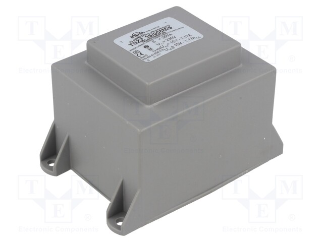 Transformer: encapsulated; 35VA; 230VAC; 15V; 15V; 1.16A; 1.16A