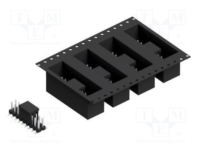 Connector: pin strips; pin header; male; PIN: 18; 2.54mm; SMT; 2x9