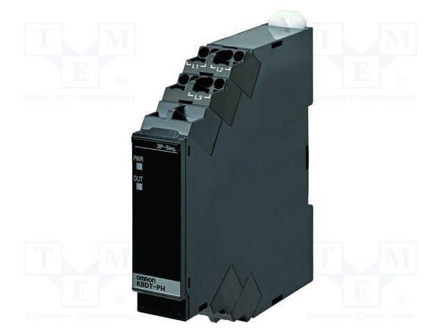 Phase Monitoring Relay, K8DT-PH Series, SPDT, DIN Rail, Screw