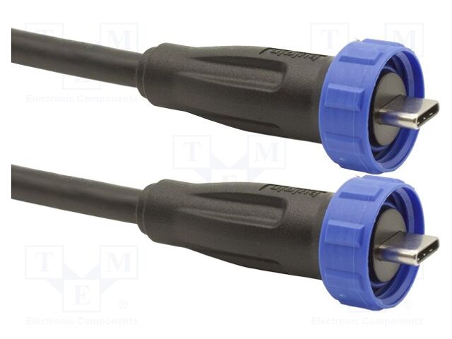 Cable; USB 3.2 Gen 2x2,USB Buccaneer; USB C plug,both sides; 1m