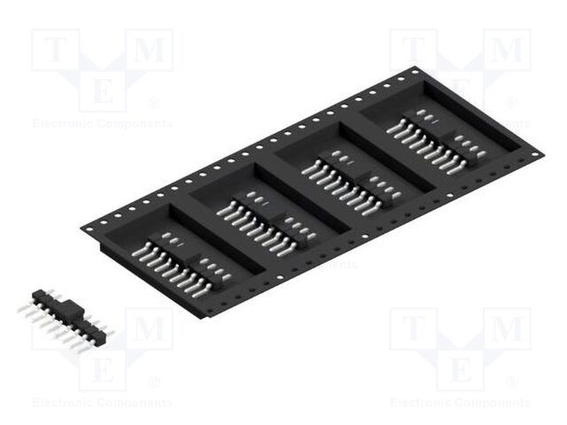 Connector: pin strips; pin header; male; PIN: 9; 2.54mm; SMT; 1x9