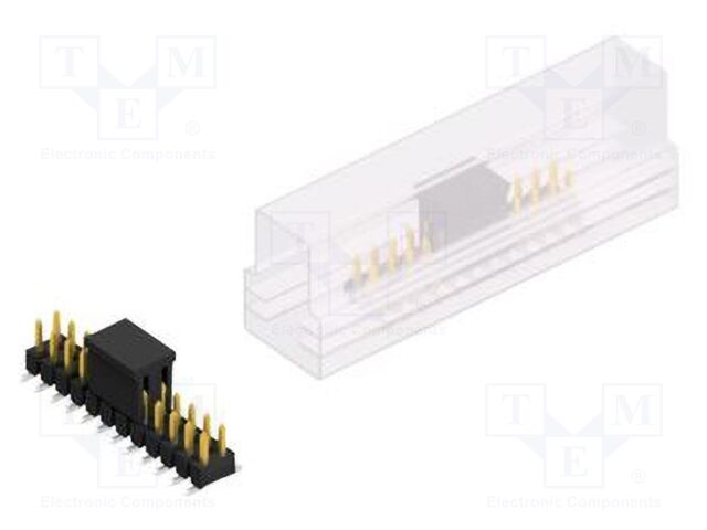 Connector: pin strips; pin header; male; PIN: 24; 2.54mm; SMT; 2x12