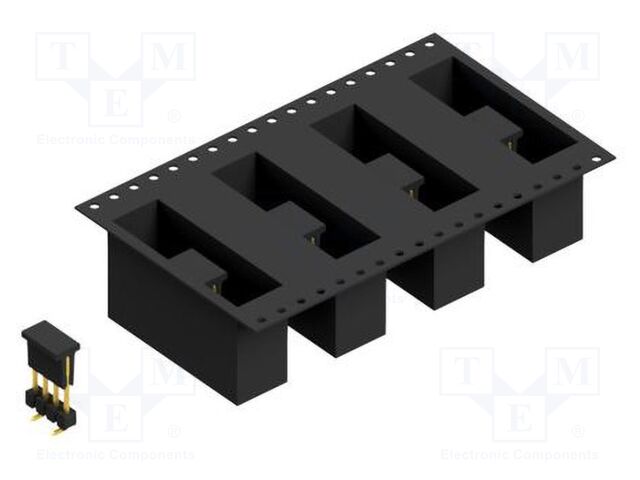 Connector: pin strips; pin header; male; PIN: 4; 2.54mm; SMT; 1x4