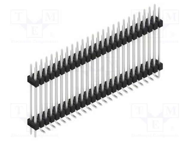 Connector: pin strips; pin header; male; PIN: 50; 2.54mm; SMT; 2x25