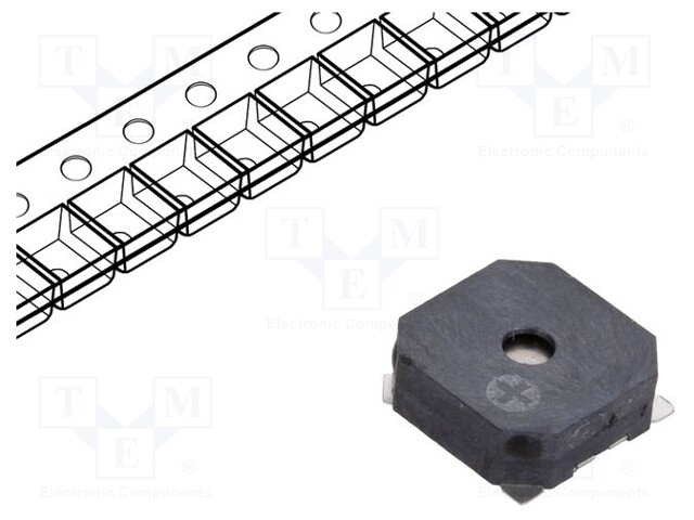 Sound transducer: elektromagnetic alarm; SMD; 2731Hz; 80mA; 15Ω