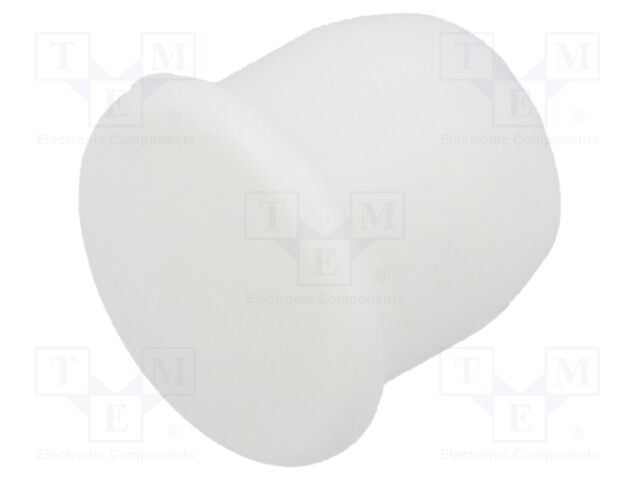 Accessories: stopper; H: 9mm; push-in; Flange dia: 12mm; white; LDPE