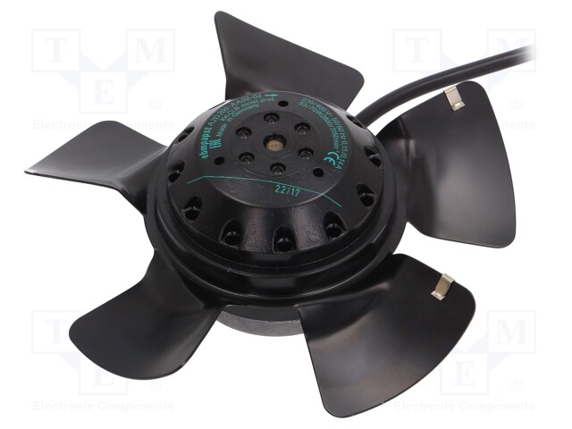 Fan: AC; axial; 230/400VAC; Ø195x73mm; 830m3/h; 67dBA; ball bearing