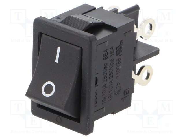 ROCKER; DPST; Pos: 2; OFF-ON; 4A/250VAC; black; IP40; 100mΩ; -20÷85°C