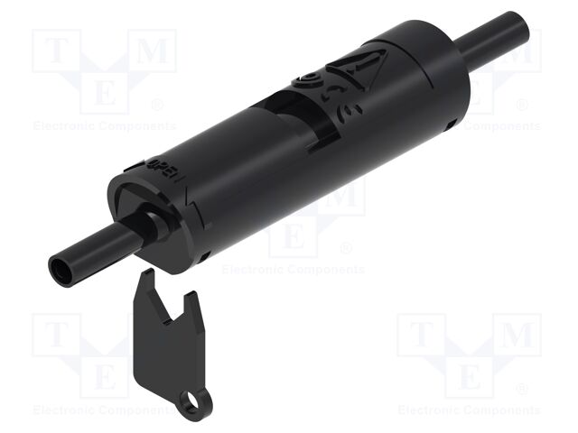 Fuse; black; Structure: banana socket 4mm,both sides