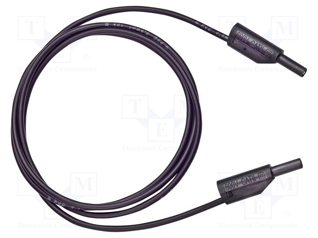 Test lead; 10A; 2mm banana plug-2mm banana plug; insulated