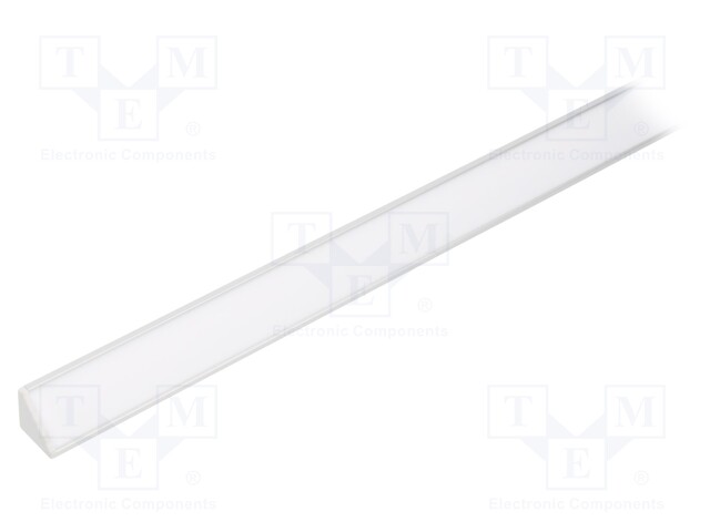 Profiles for LED modules; white; angular; natural; L: 2m; anodized