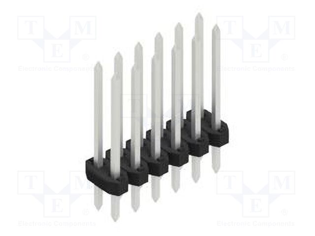 Connector: pin strips; pin header; male; PIN: 12; 2mm; THT; 2x6; 100V