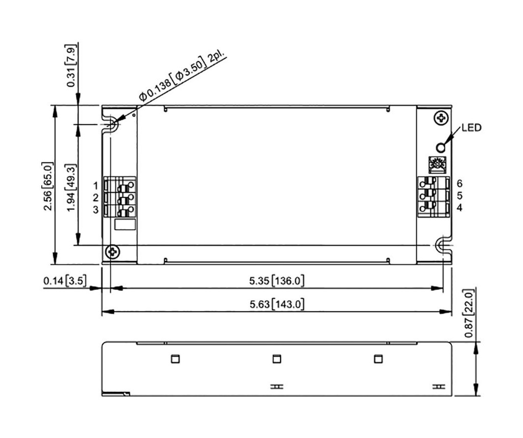 Converter: DC/DC; 40W; Uin: 10÷160VDC; Uout: 5VDC; Iout: 8A; ECB40W18