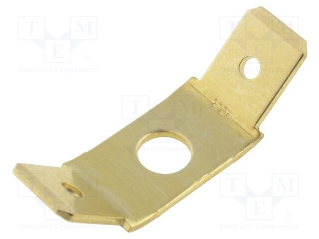 Terminal: flat; 6.3mm; 0.8mm; male; M4; double; screw; brass