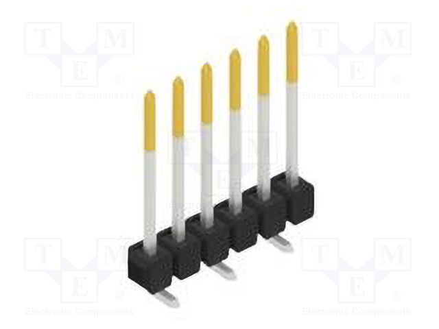 Connector: pin strips; pin header; male; PIN: 6; 2.54mm; SMT; 1x6