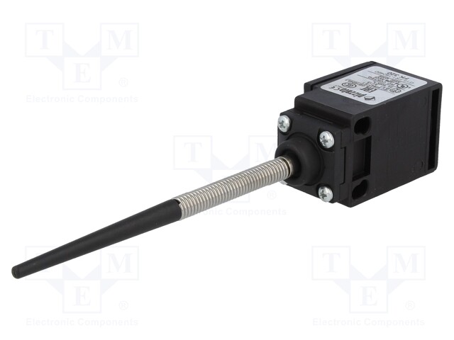 Limit switch; spring, total length 100mm; NO + NC; 10A; IP67