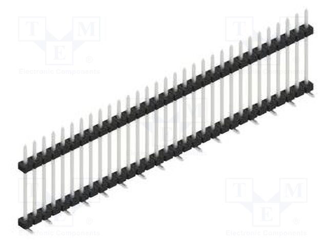 Connector: pin strips; pin header; male; PIN: 31; 2mm; SMT; 1x31